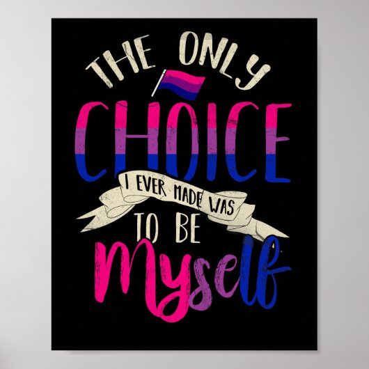 LGBT Biプライド誇りを持ったバイセクシュアル国旗のみ ポスター (正面)