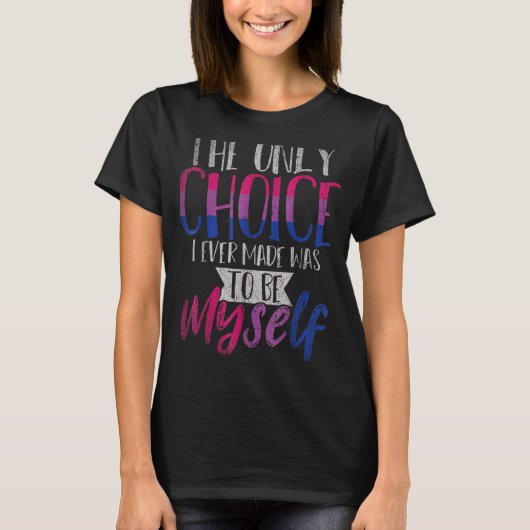 Lgbt Biプライド誇りを持ったバイセクシュアル国旗の贈り物 Tシャツ (正面)