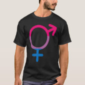 Lgbt Biプライド誇りを持ったバイセクシュアル国旗 Tシャツ (正面)