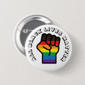 LGBT Black Pride All Lives Matter 缶バッジ (正面&裏面)