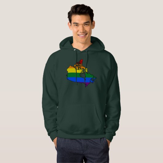 LGBT Canadian pride map Sweatshirt パーカ (正面フル)