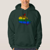 LGBT Canadian pride map Sweatshirt パーカ (正面)