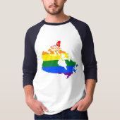 LGBT Canadian pride map T-Shirt Tシャツ (正面)