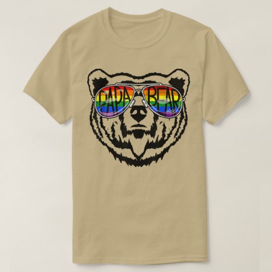 LGBT Daddy Papa Bear Gay Pride Proud Dad Father's  Tシャツ (デザイン正面)