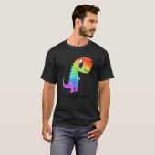 LGBT Dinosaur Rex Gay Pride Dino Allysaurus Rainbo Tシャツ (正面フル)