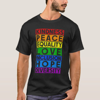 Lgbt Equality Love Kinderness Peaceゲイレズビアンリグ Tシャツ