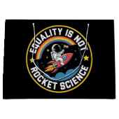 Lgbt Equality Not Rocket Scienceプライド同盟 ラージペーパーバッグ (正面)