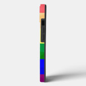 LGBT flag rainbow lines geometric mesh pattern Case-Mate iPhoneケース (裏面 / 左)