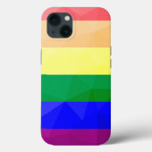 LGBT flag rainbow lines geometric mesh pattern Case-Mate iPhoneケース (裏面)