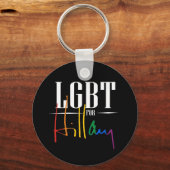 LGBT FOR HILLARY -.png キーホルダー (正面)