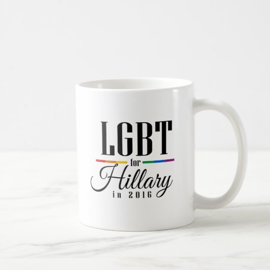LGBT FOR HILLARY --.png コーヒーマグカップ (右)