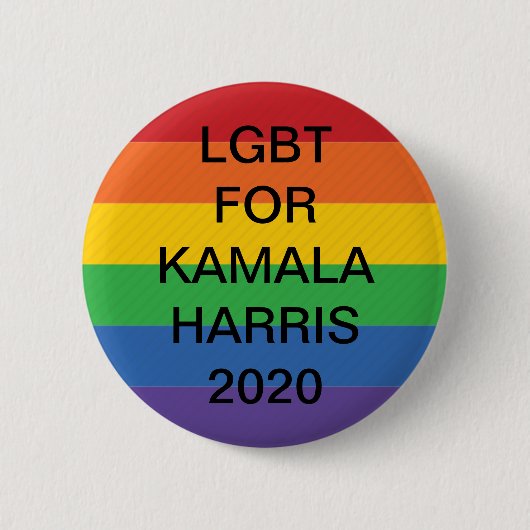 LGBT for Kamala Harris 2020ボタン 缶バッジ (正面)