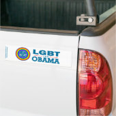 LGBT for OBAMA バンパーステッカー (トラック上)