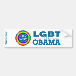 LGBT for OBAMA バンパーステッカー