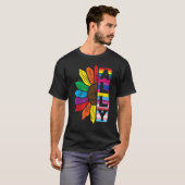 Lgbt Gay Ally Sunflower Rainbow Pride Flag Men Wom Tシャツ (正面フル)