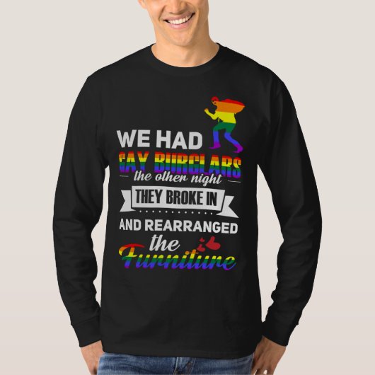 LGBT Gay Lesbian Bisexual Pride Burglars Tシャツ (正面)