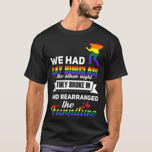 LGBT Gay Lesbian Bisexual Pride Burglars Tシャツ (正面)