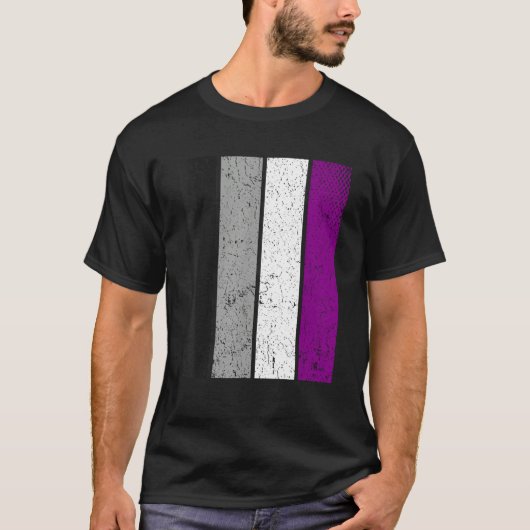 LGBT Gay Lesbian Pride Support LGBTQ Flag Asexual Tシャツ (正面)