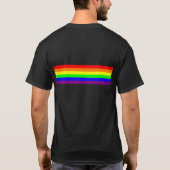 LGBT Gay Pride Basic 6 Color Rainbow  Tシャツ (裏面)