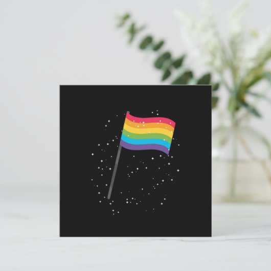 LGBT Gay Pride Equality Flag Gift 招待状 (スタンド正面)