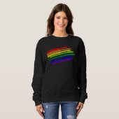 LGBT Gay Pride Lesbian Transgender Gender Fluid Ra スウェットシャツ (正面フル)