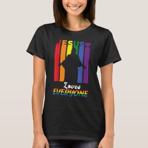 Lgbt Gay Rights Jesus Loves Everyoneプライド Tシャツ