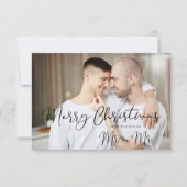 LGBT Gay Simple Mr & Mr Christmas Couple Wedding (正面)