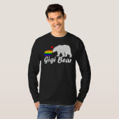 Lgbt Gigi Bearゲイプライド平等ライツ・レインボー Tシャツ (正面フル)