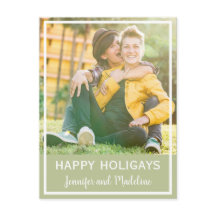 LGBT Happy Holigaysクリスマスフォトオリーブグリーン