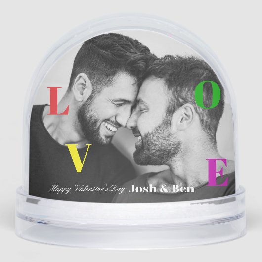 LGBT Happy Valentine's Day Custom Photo Monogram (正面)