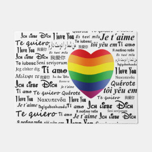 LGBT I愛 ドアマット