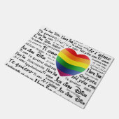 LGBT I愛 ドアマット (アングル)