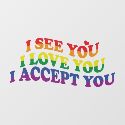 LGBT I Love You、I Accept ウィンドウサイン (シート)