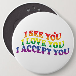 LGBT I Love You、I Accept 缶バッジ