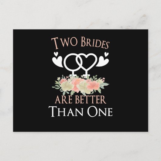 LGBT LBGBTQ新婦レズビアンゲイホモ ポストカード (正面)