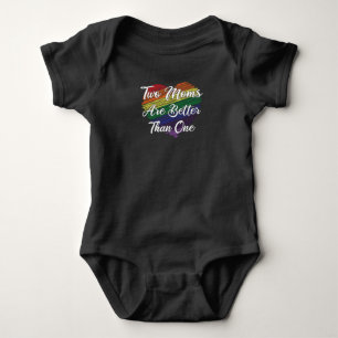 LGBT LBGBTQ母親レズビアンゲイゲイマリッジ ベビーボディスーツ