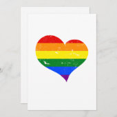 LGBT - Lesbian Gay Bisexual Transgender Heart 招待状 (正面/裏面)