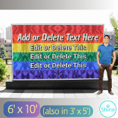 LGBT LGBTQカスタム文字レインボーフラッグストライプレインボー 横断幕