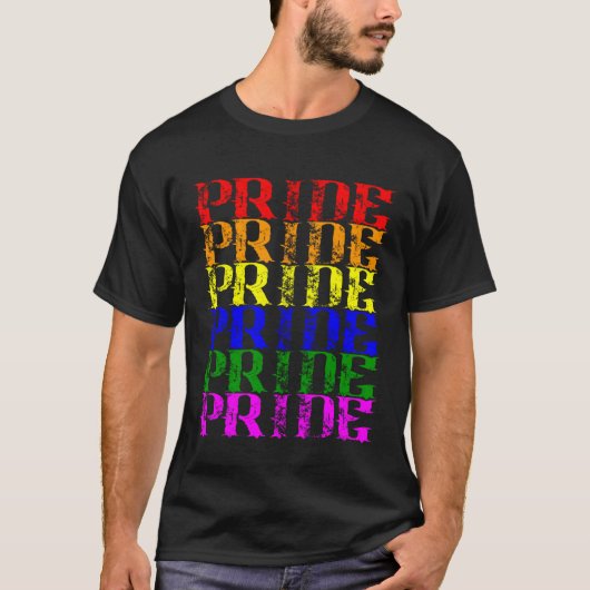 LGBT LGBTQプライド文字月男性へ女性と子供 Tシャツ (正面)