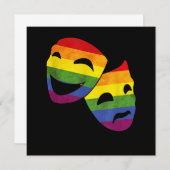 LGBT LGBTQ同性愛者女優レインボー演劇 サンキューカード (正面/裏面)