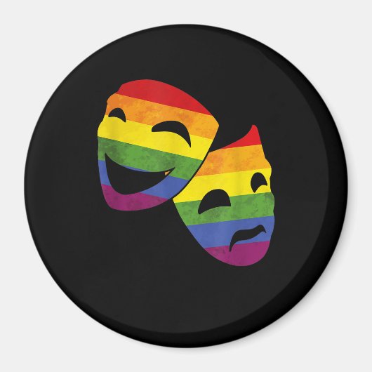 LGBT LGBTQ同性愛者女優レインボー演劇 マグネット (正面)