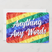 LGBT LGBTQ オリジナルのテキストを作成 自由な用途 招待状 (正面)