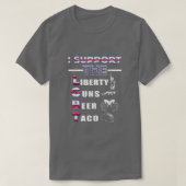 LGBT Liberty おもしろい Gunsビールタコスのギフトをサポート Tシャツ (デザイン正面)