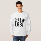 LGBT Liberty Gunsビールトランプ就任日 Tシャツ (正面フル)