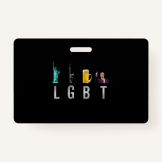 LGBT - Liberty Guns Beer Trump 6 バッジ