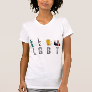 LGBT - Liberty Guns Beer Trump 6 Tシャツ