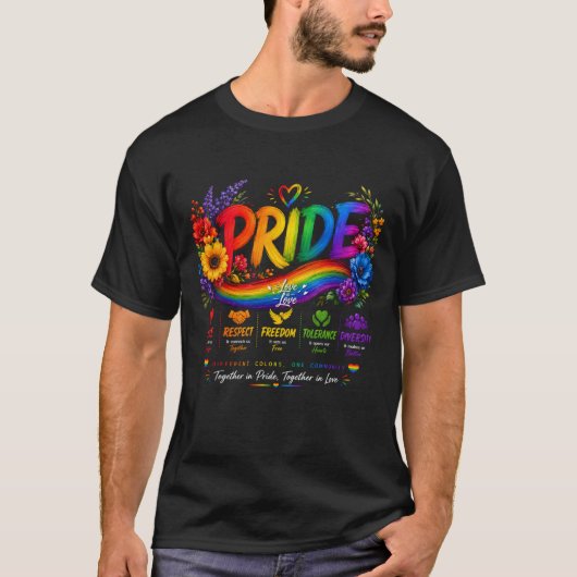 Lgbt Love Gay Pride Tシャツ (正面)