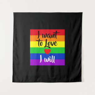 #LGBT #love #pride #gay #lesbian #freedom #parade タペストリー