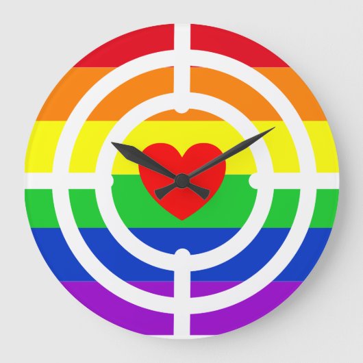#LGBT #love #pride #gay #lesbian #freedom #parade ラージ壁時計 (正面)