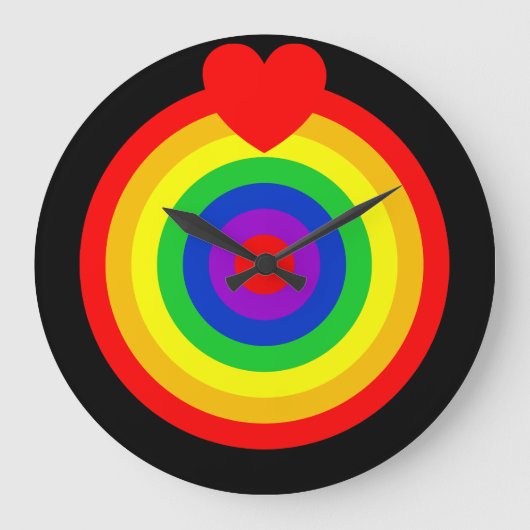 #LGBT #love #pride #gay #lesbian #freedom #parade ラージ壁時計 (正面)